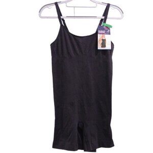 NEW Maidenform Everyday Seamless Shapewear Mid-Thigh Bodysuit Black Size L